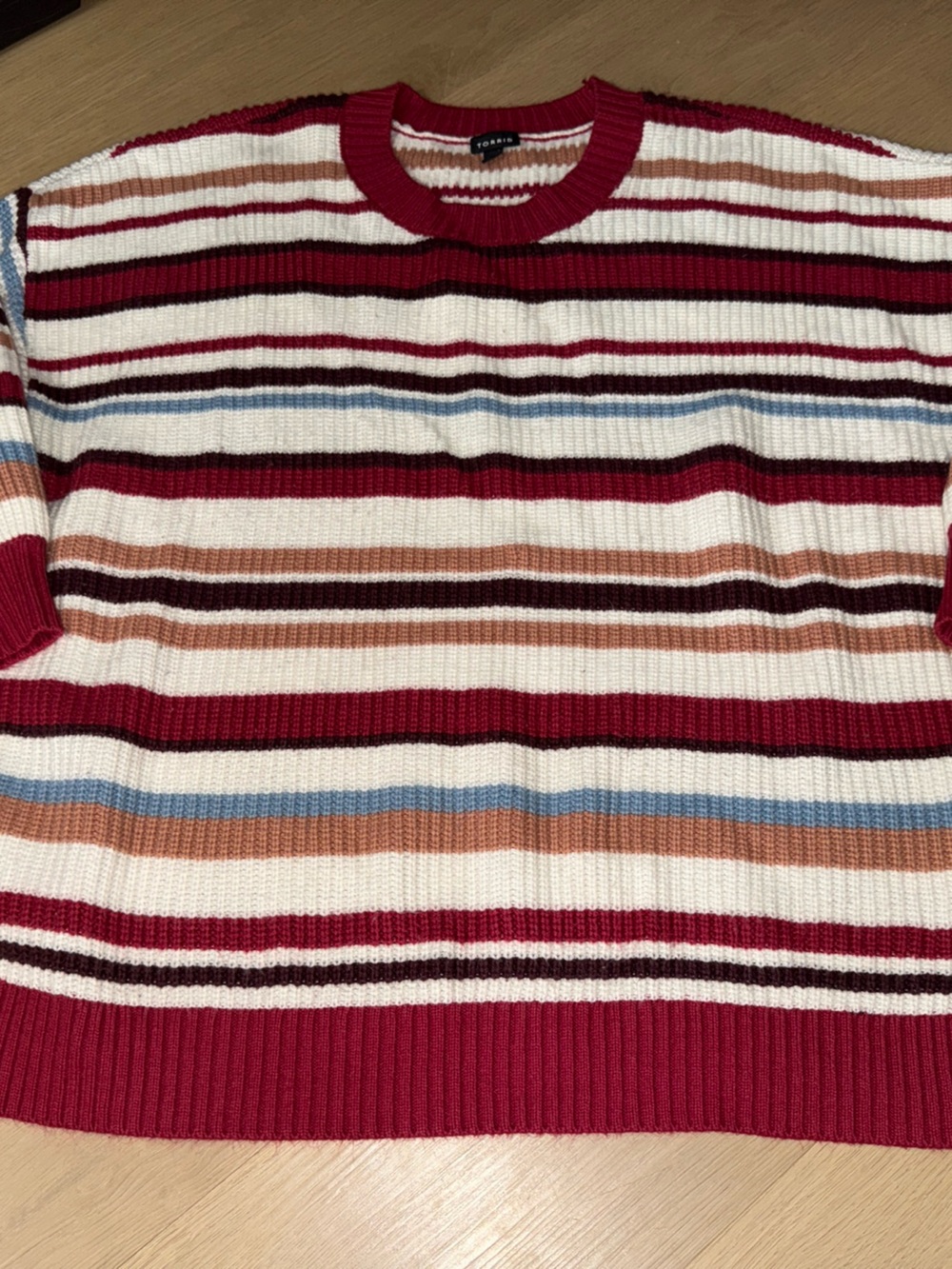 Torrid women’s Red Stripe Knit Sweater size 4